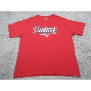 New England Patriots Shirt Mens Large Red NFL Football Graphic Print Tee